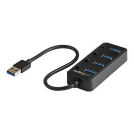 Startechcom HB30C4AIB Hub USB 3.0 de 4 Puertos con Interruptores Individuales