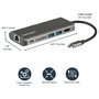 StarTech.com Adaptador USB-C a HDMI 4K con PD 60W, Ethernet GbE, 2 USB 3.0, Lector SD/SDHC/MicroSD - Hub de Puerto Tipo C - Mini Dock para Viajes