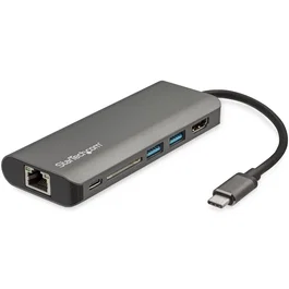 StarTech.com Adaptador Multipuertos USB-C HDMI 4K, USB 3.0, Ethernet y SD