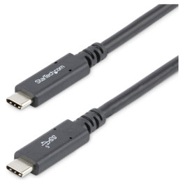 StarTech Cable USB-C a USB-C de 1,8 m, 5A, 100W, Negro