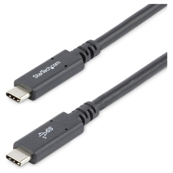 StarTech.com Cable USB-C a USB-C de 1,8m, 100W, 5Gbps, Negro StarTech.com Cable USB-C a USB-C de 1,8m, 100W, 5Gbps, Negro