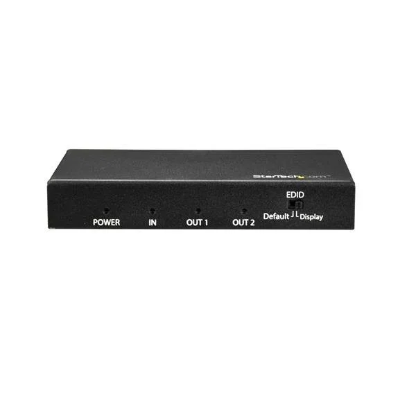 StarTech ST122HD202 Divisor HDMI 1x2 Splitter Video 2 Puertos - 4K Ultra HD 60Hz HDR 18 Gbps HDMI 2.0 HDCP 2.2 para Señalización Digital, TV y Monitores