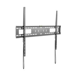 StarTech.com Soporte de Pared para TV Fijo, Compatible con TVs Curvos, Abrazadera de Plástico y Acero, Negro