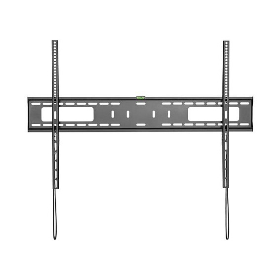 StarTech.com Soporte de Pared para TV Fijo, Compatible con TVs Curvos, Abrazadera de Plástico y Acero, Negro
