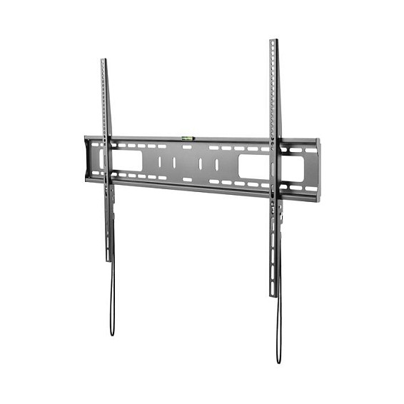 StarTech.com Soporte de Pared para TV Fijo, Compatible con TVs Curvos, Abrazadera de Plástico y Acero, Negro