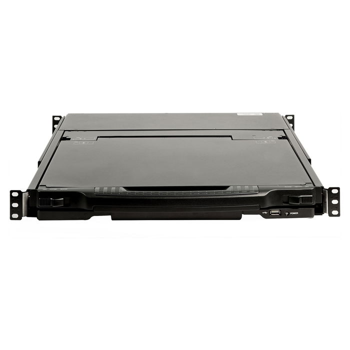 StarTech KVM Console Rack 1U - Monitor LCD 17" HD 1080p - Switch KVM con Puertos DVI & VGA, Teclado USB y Cables Incluidos - RackConsoleHD