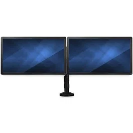 Startech ARMBARDUOG Soporte de escritorio doble para 2 monitores VESA (13"-27", hasta 8kg cada uno) - Negro - Altura, inclinación y rotación ajustables, gestión de cables