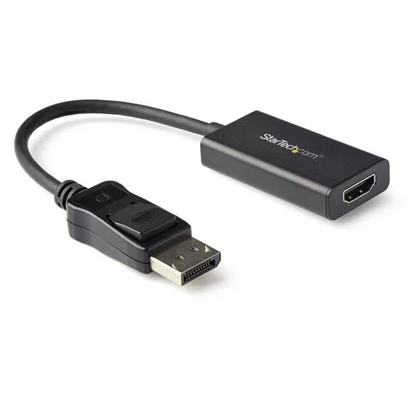 StarTech.com DP2HD4K60H Adaptador DisplayPort a HDMI 4K 60Hz HDR, DisplayPort 1.4 Macho a HDMI 2.0b Hembra, Ultra HD hasta 18Gbps, Plug & Play
