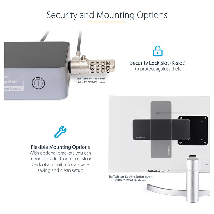 StarTech.com Docking Station Universal Híbrida USB-C/USB-A con Doble 4K y PD 100W StarTech.com Docking Station Universal Híbrida USB-C/USB-A con Doble 4K y PD 100W
