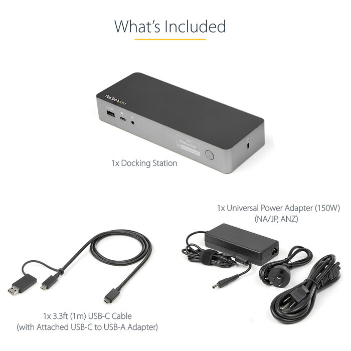 StarTech.com Docking Station Universal Híbrida USB-C/USB-A con Doble 4K y PD 100W StarTech.com Docking Station Universal Híbrida USB-C/USB-A con Doble 4K y PD 100W