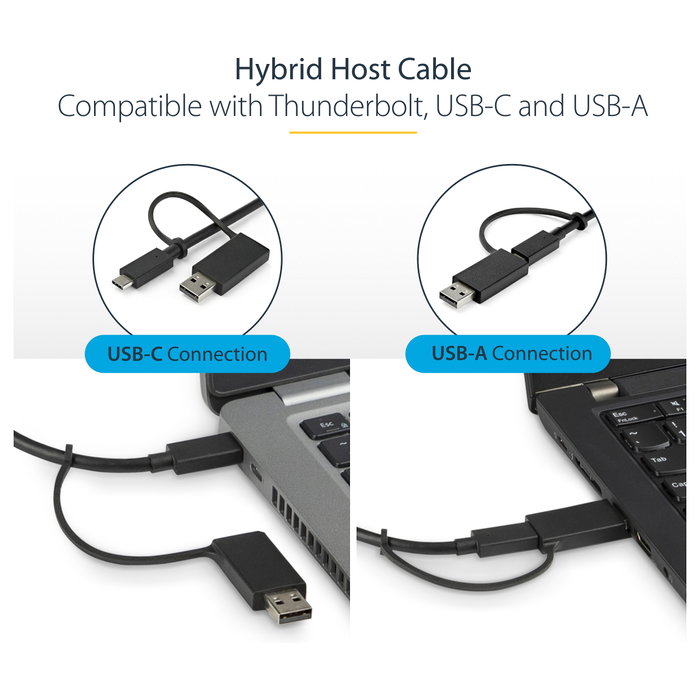 StarTech.com Docking Station Universal Híbrida USB-C/USB-A con Doble 4K y PD 100W StarTech.com Docking Station Universal Híbrida USB-C/USB-A con Doble 4K y PD 100W