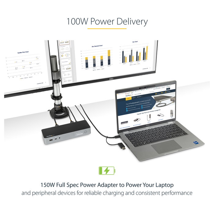 StarTech.com Docking Station Universal Híbrida USB-C/USB-A con Doble 4K y PD 100W StarTech.com Docking Station Universal Híbrida USB-C/USB-A con Doble 4K y PD 100W