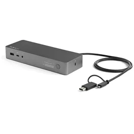 StarTech.com Docking Station Universal USB-C/-A - Replicador de Puertos Híbrido 2x HDMI DP 4K PD 100W - Mac Windows Chrome OS - Ethernet USB 3.2 Gen 1 Hub 4 Puertos