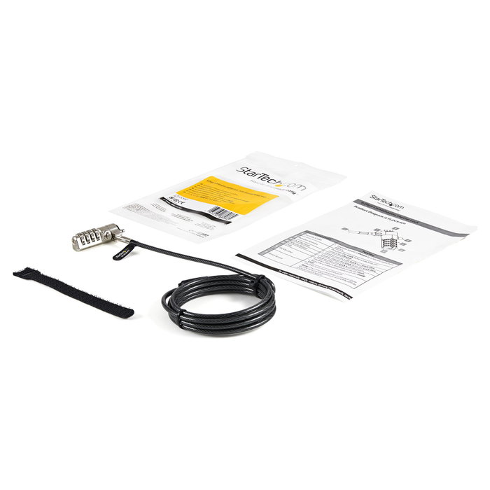 StarTech.com Cable de Seguridad con Candado de Combinación de 4 Dígitos, 2m StarTech.com Cable de Seguridad con Candado de Combinación de 4 Dígitos, 2m
