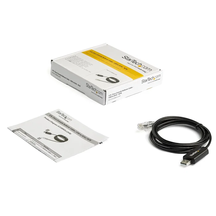 StarTech Cable de Consola USB a RJ45 de 1,8 m Rollover
