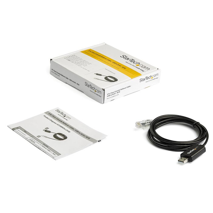 Startech Cable Rollover para Consola Cisco, 1.8m, USB-A a RJ45