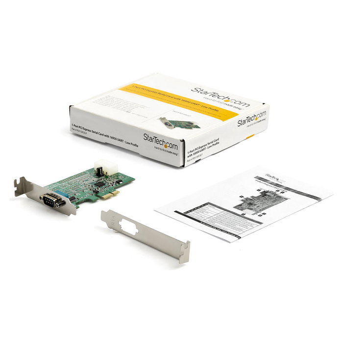 StarTech.com PEX1S953LP Tarjeta de 1 Puerto Serie RS232 con UART 16950, PCIe, Verde