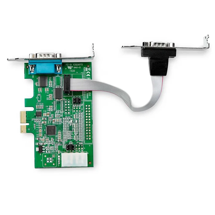 Startech PEX2S953LP Tarjeta Adaptadora PCI Express a Serie de 2 Puertos RS232 DB9 UART 16950 - 921.4Kbps - Compatible con Windows y Linux