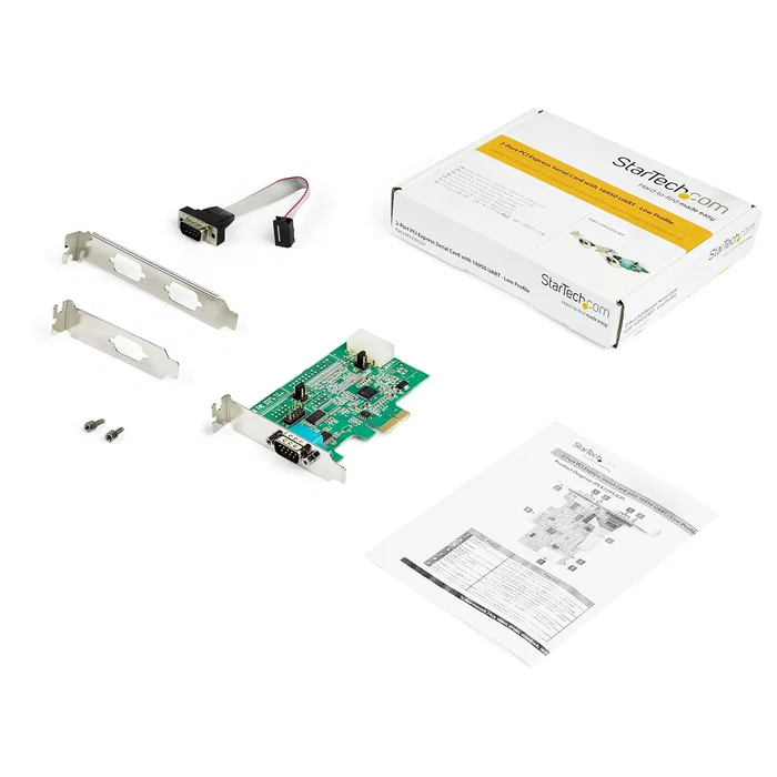 StarTech Tarjeta PCIe de 2 puertos RS232 con UART 16950 StarTech Tarjeta PCIe de 2 puertos RS232 con UART 16950