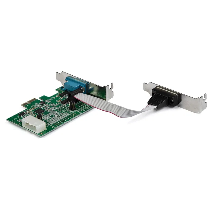 Startech PEX2S953LP Tarjeta Adaptadora PCI Express a Serie de 2 Puertos RS232 DB9 UART 16950 - 921.4Kbps - Compatible con Windows y Linux