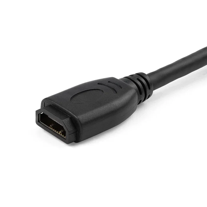 StarTech.com HD2MF6INL Cable Alargador/Extensor HDMI 2.0 Macho-Hembra 15cm, Alta Velocidad 18Gbps, 4K 60Hz, HDR, HDCP 2.2, Audio 32 Canales, Conector de Agarre, Negro