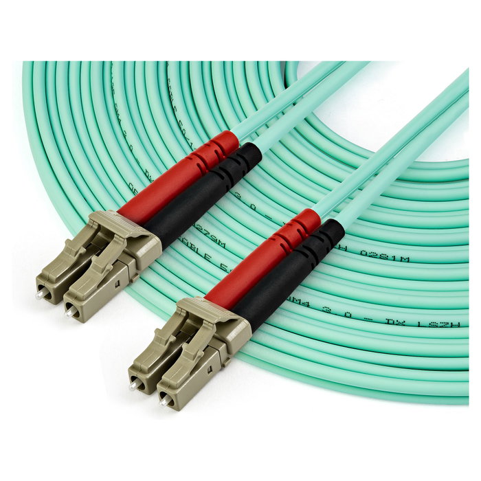Startech.com Cable de fibra óptica multimodo dúplex 10 m 50/125 LC a LC OM4 LSZH Aqua