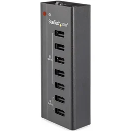 StarTech.com Estación de Carga USB de 7 Puertos con 5x 1A y 2x 2A, Negro