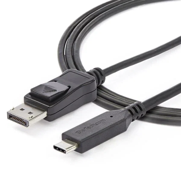 StarTech CDP2DP146B Cable Adaptador USB-C a DisplayPort 1.4, 8K 60Hz, 32.4Gbps, HDR, Plug-and-play, 1.8m, Negro - Compatible con MacBook, Windows, iPad Pro