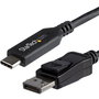 Startech.com Adaptador de Video USB-C a DisplayPort, 1.8m, Negro
