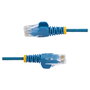 StarTech Cable de Red Ethernet 50cm Cat6 10GbE UTP LSZH para PoE 100W, Cordón de Parcheo RJ45 Sin Enredos - 6GRJ45S50CM