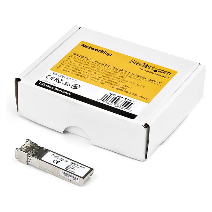 StarTech.com Módulo transceptor SFP+ compatible con HPE J9150D, 10GBASE-SR, Fibra óptica, LC, 300 m