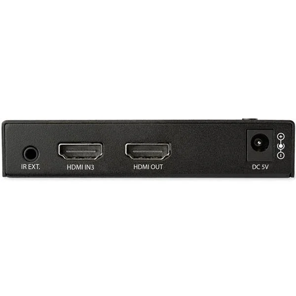 StarTech.com Conmutador de Video HDMI/DisplayPort 4 Puertos VS421HDDP - 4K@60Hz HDR Automático con Mando a Distancia para 3 Fuentes HDMI y 1 DisplayPort