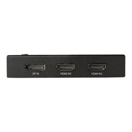 StarTech VS421HDDP Conmutador de Video HDMI/DisplayPort 4 Puertos, 3 HDMI + 1 DP, 4K 60Hz, Audio 7.1, Control Remoto