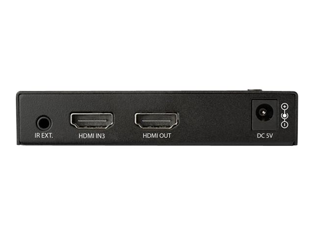 StarTech VS421HDDP Conmutador de Video HDMI/DisplayPort 4 Puertos, 3 HDMI + 1 DP, 4K 60Hz, Audio 7.1, Control Remoto