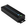 StarTech.com Hub Industrial USB 3.0 de 10 Puertos HB30A10AME con Adaptador de Corriente