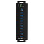 StarTech.com Hub Industrial USB 3.0 de 10 Puertos HB30A10AME con Adaptador de Corriente