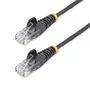 StarTech.com N6PAT100CMBKS Cable de Red RJ45 CAT6 Ethernet Delgado 28 AWG 1m Snagless LSZH Cobre U/UTP Negro