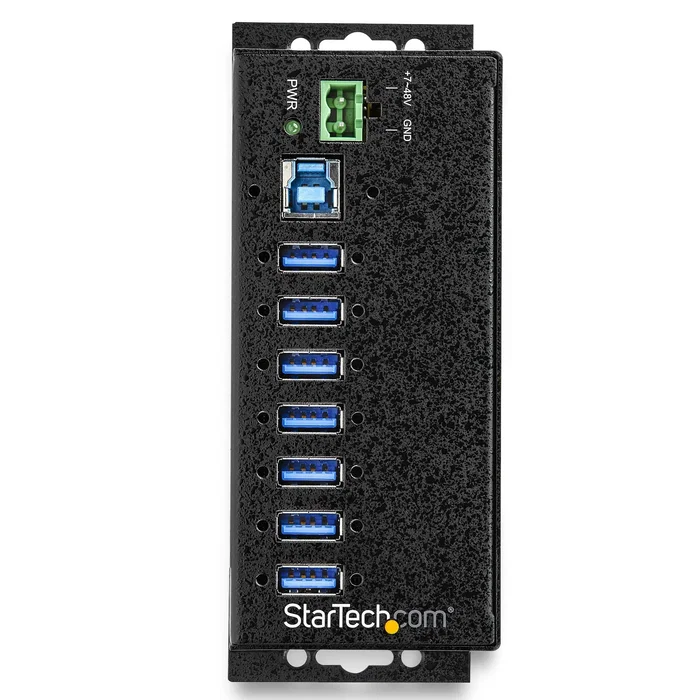 StarTech.com Hub Industrial USB 3.2 Gen 1 de 7 Puertos Negro HB30A7AME StarTech.com Hub Industrial USB 3.2 Gen 1 de 7 Puertos Negro HB30A7AME
