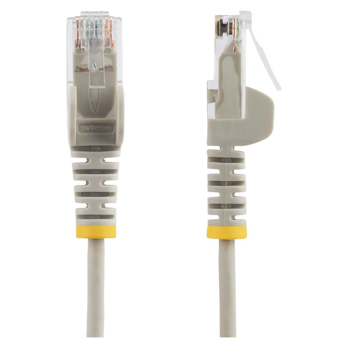Startech Cable de red Cat6 delgado de 3 m Gris con conectores RJ45 sin enganches