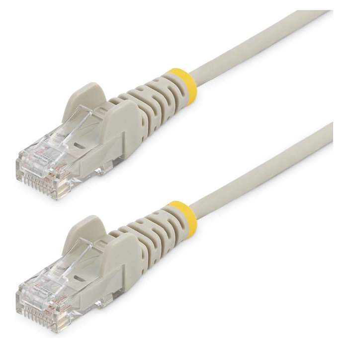 Startech Cable de red Cat6 delgado de 3 m Gris con conectores RJ45 sin enganches
