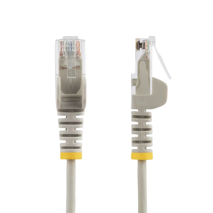 Startech Cable de red Cat6 delgado de 3 m Gris con conectores RJ45 sin enganches