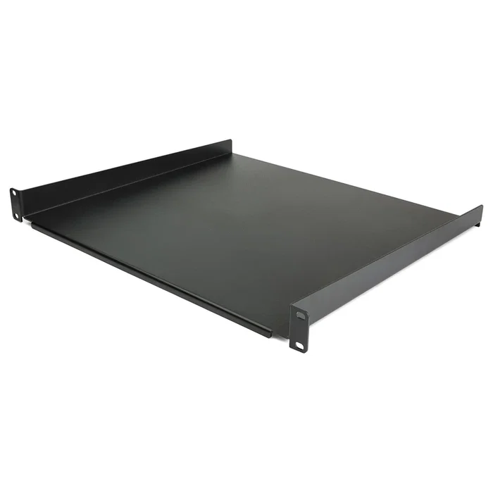 StarTech.com CABSHELF116 Bandeja o Estante Cantilever para Rack 1U, Metálico, Negro, Acero, Capacidad 20kg, Cumple con EIA/ECA-310-E