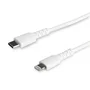 StarTech.com Cable USB-C a Lightning de 2 m, Certificado MFi, Blanco