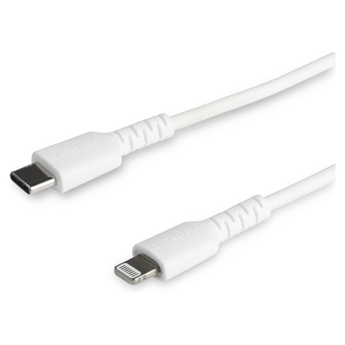 StarTech.com Cable USB-C a Lightning de 2 m, Certificado MFi, Blanco
