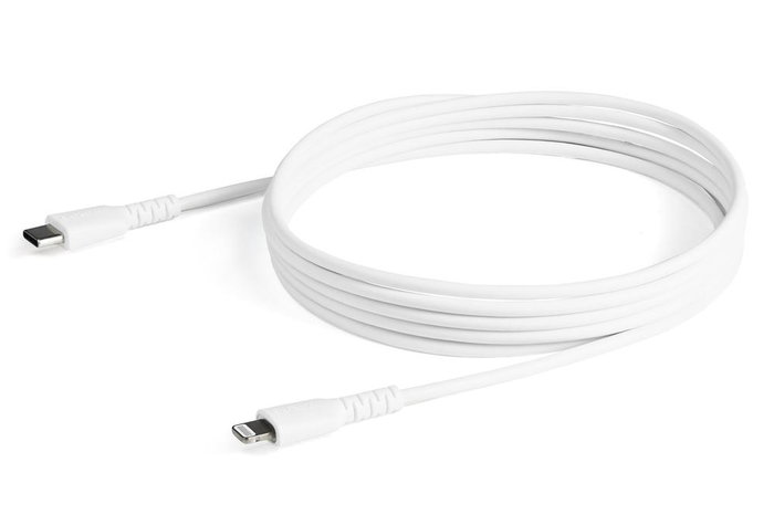StarTech.com Cable USB-C a Lightning de 2 m, Certificado MFi, Blanco