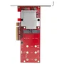 StarTech.com Adaptador PCIe Dual para 2 SSD M.2 NVMe/AHCI PEX8M2E2 Rojo