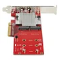StarTech.com Adaptador PCIe Dual para 2 SSD M.2 NVMe/AHCI PEX8M2E2 Rojo
