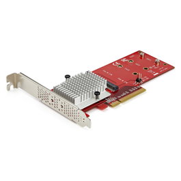 StarTech.com PEX8M2E2 x8 Dual M.2 PCIe SSD Adapter PCIe 3.0 PCI Express M.2 Netzwerkkarte