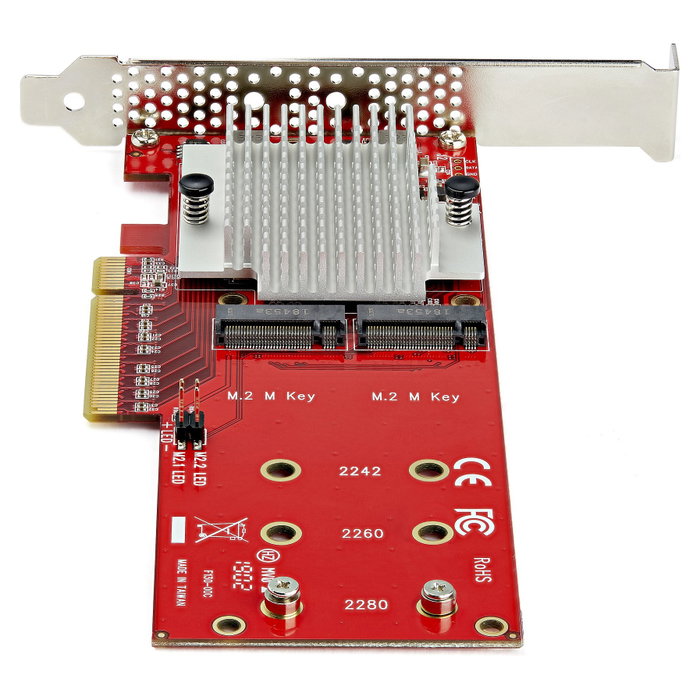 StarTech.com PEX8M2E2 x8 Dual M.2 PCIe SSD Adapter PCIe 3.0 PCI Express M.2 Netzwerkkarte