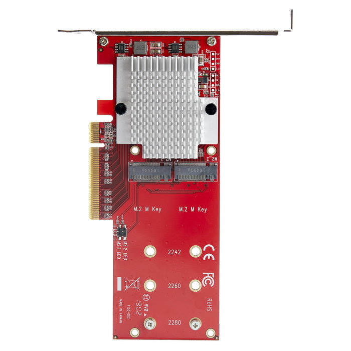 StarTech.com PEX8M2E2 x8 Dual M.2 PCIe SSD Adapter PCIe 3.0 PCI Express M.2 Netzwerkkarte